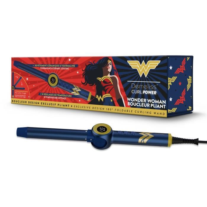 Fer à boucler DEMELISS Pliant a 180 ° en 3 angles 25mm 120°c à 210°c revêtement céramique - vue 4