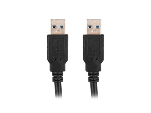 Lanberg CA-USBA-30CU-0018-BK câble USB USB 3.2 Gen 1 (3.1 Gen 1) 1,8 m Noir - Neuf