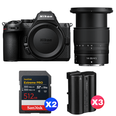 Cámara híbrida Nikon Z5 II + 14-30mm f/4 S + 2 SanDisk 512GB Extreme PRO UHS-II + 3 Nikon EN-EL15c + Ebook ''20 consejos para fotos que impactan''