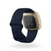 Bracelet connecté Fitbit Versa 3 AMOLED 40 mm GPS - Or et Bleu nuit