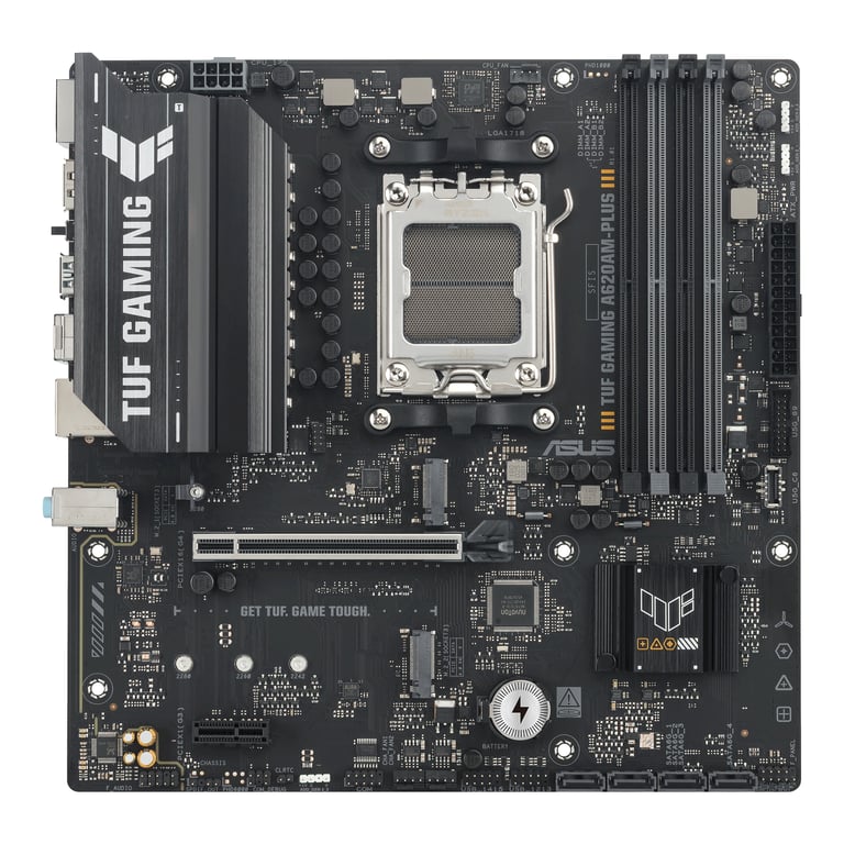 ASUS TUF GAMING A620AM PLUS Carte mère micro ATX Socket AM5 AMD A620A Chipset USB 3.2 Gen 1 USB C 3.2 Gen 1 USB 3.2 Gen 2 2.5 Gigabit LAN carte graphique embarquée unité centrale... - vue 3