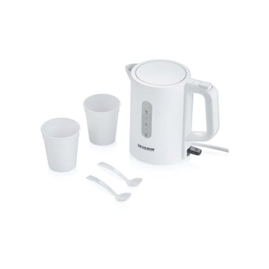 Severin WK3462 Hervidor de Viaje 1100W Blanco Compacto