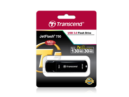 Transcend JetFlash 750, 32GB unidad flash USB USB tipo A 3.2 Gen 1 (3.1 Gen 1) Negro