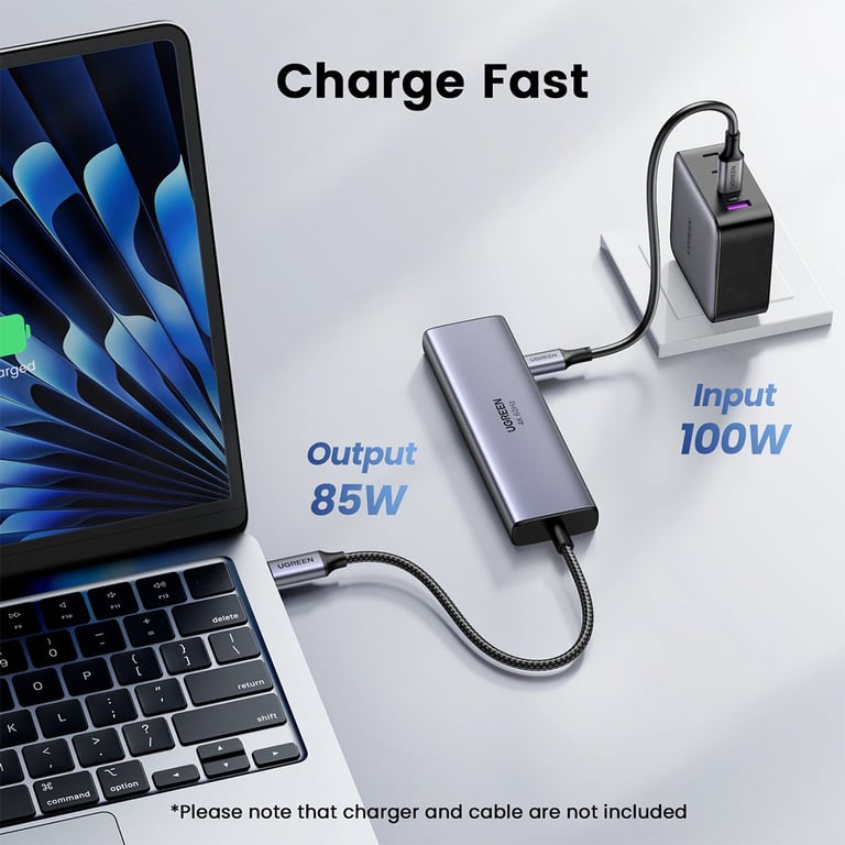 UGREEN CM511 Hub USB C 6 en 1 HDMI 4K 60Hz 2x USB A 3.2 2x USB C 3.2 PD Neuf - vue 3