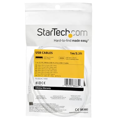StarTech.com Cable de Carga USB-A a USB-C de 1m - Cable de Carga Rápida y Sincronización USB 2.0 de Servicio Pesado - Cable de Datos USB 2.0- Resisten