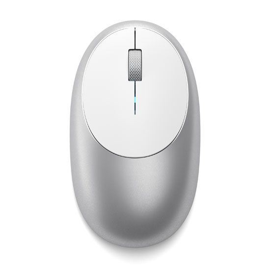 Souris d'Ordinateur Sans Fil M1 Ambidextre Bluetooth 4.0 Moderne et Ergonomique Argent - Neuf