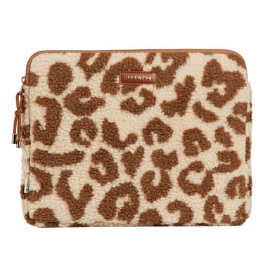 Selencia Pochette ordinateur Teddy 13-14 pouces - Vanilla Leopard