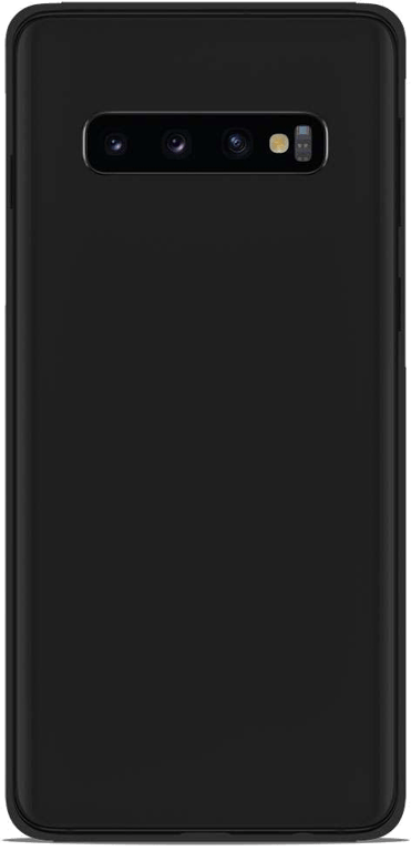 Coque silicone unie compatible Givré Noir Samsung Galaxy S10 Plus