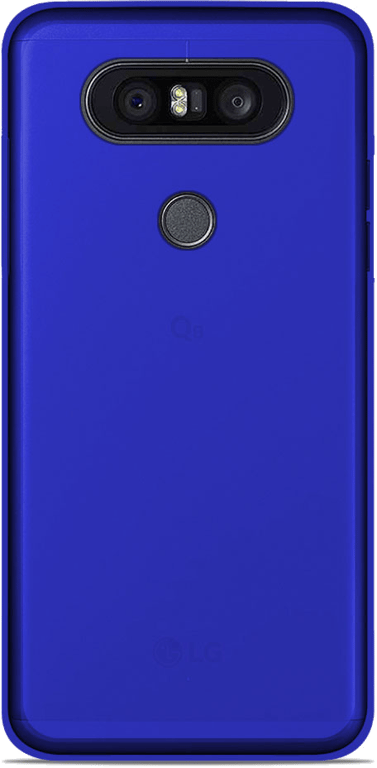 Coque silicone unie compatible Givré Bleu LG Q8