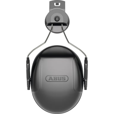 Casque antibruit Abus Spector/Scator Euroslot 30 mm montage casque de chantier Léger Noir/Gris