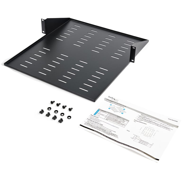 StarTech.com Étagère rack serveur 2U à 2 montants Montage centrale 34 kg maxi Ventilée Neuf - vue 2