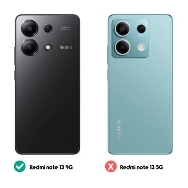 Xfm Funda para Xiaomi Redmi Note 13 4G Tarjetero delgado y ligero Negro