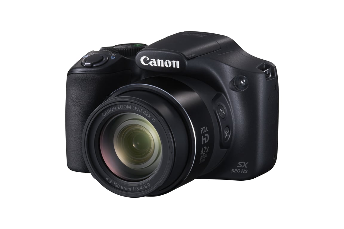 Canon Powershot Sx520 Hs 1/2.3 Appareil Photo Bridge 16 Mp Cmos 4608 X 3456 Pixels Noir - Très Bon État