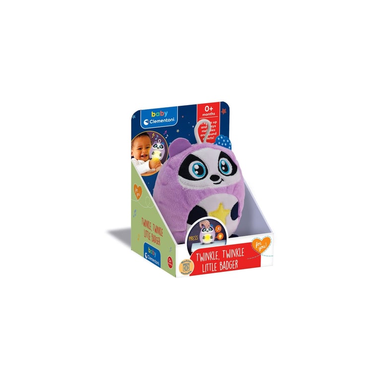 Clementoni Baby for You Twinkle Twinkle Little Badger Veilleuse pour Enfants Jeu de Petite enfance de + Taux avec lumières et Sons relaxants Support pour Sommeil Serein 17556 - vue 3