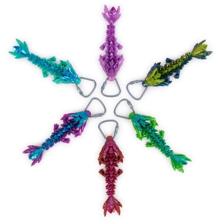 Figurine articulée CrystaLynx Mini Dragon Spin Master 15,2 cm avec clip porte-clés multicolore (modèle aléatoire) - Neuf