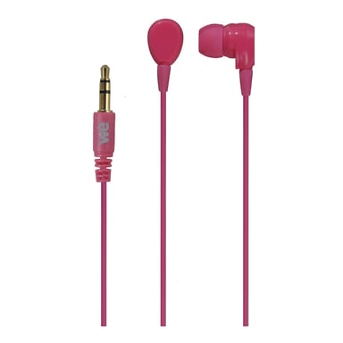 WE Écouteurs Intra-Auriculaires, Oreillettes Intra-Auriculaires Filaires Prise Jack 3,5mm Anti-Bruit Casque Ergonomique Stéréo avec pour iPhone, Smartphones Android et MP3 - Fuschia