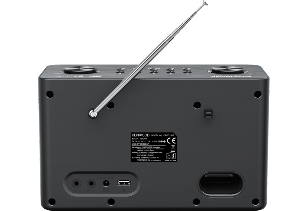 Radio Kenwood CR-ST100S-B – DAB+, Bluetooth, 20W, Wi-Fi, USB - vue 4
