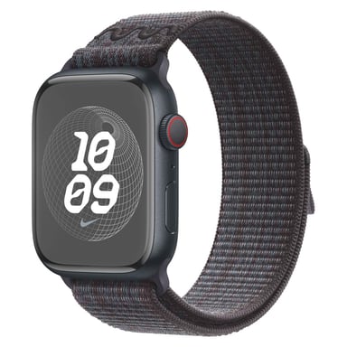 Nike Sport Loop bracelet pour Apple Watch Series 1 á 10 / SE / Ultra (2) (44/45/46/49 mm) - Black/Blue