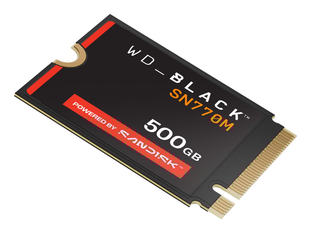 SSD WESTERN DIGITAL SN770M 500GB .2 PCIe 4.0 x4 NVMe 3D TLC - vue 3