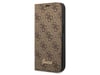 Guess Funda Folio para iPhone 14 Pro Printed 4G Trendy Marrón