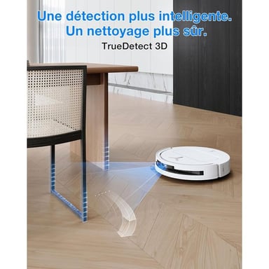 Robot aspirateur laveur ECOVACS DEEBOT T50 OMNI Gen3 Station OMNI 25 000 Pa lavage à l'eau chaude Blanc