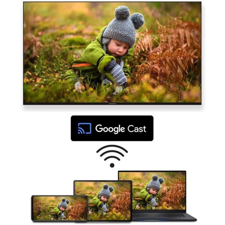 THOMSON 50QG4S14 TV QLED 50 126 cm 4K 3840x2160 HDR 10 Google TV 2xHDMI 2.1 + 2xHDMI 2.0 - vue 4