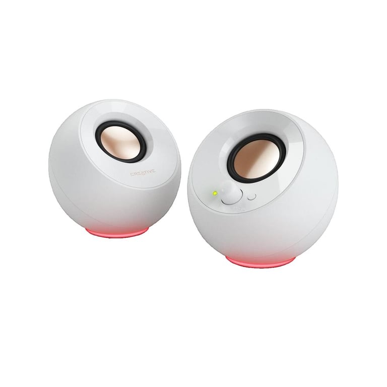 Haut-parleurs Creative Pebble SE – 2.0 Canaux, 4.4W, USB-C, Éclairage RGB - vue 1