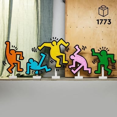 LEGO 31216 Art Keith Haring, Las Figuras Bailarinas, Decoración de Interiores y Juego de Construcción para Adultos
