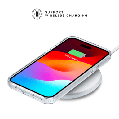 Guscio ibrido invisibile per Apple iPhone 15 Plus, trasparente