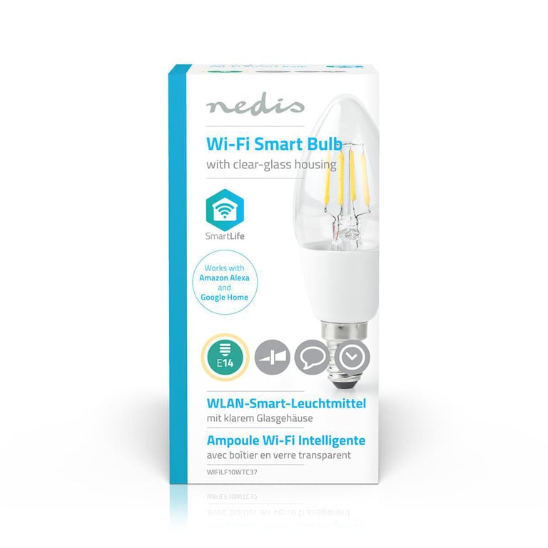 Ampoule à Filament Connectée Wi Fi LED 400lm E14 en Forme de Bougie Neuf - vue 3