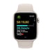 Watch SE 2 (GPS + 4G), boitier en aluminium Lumière stellaire de 44 mm avec boucle en caoutchouc Sport M/L, Lumière stellaire
