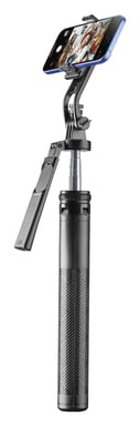 Cellularline Selfie Stick Max Per selfie multifunzione con supporto quadrapod regolabile e comando Bluetooth, ideale per scatti stabili e posizionamento flessibile ovunque