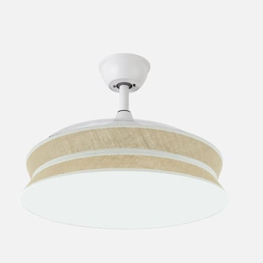 Ventilador de techo Fabrilamp ventilador decorativo 72W blanco/natural