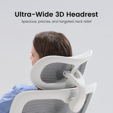 Doro C300 Pro V2 Sedia ergonomica – Supporto lombare auto-adattivo 2.0, Schienale SynchroFlex, Poggiatesta 3D ampio, Braccioli 8D, Inclinazione 135°, Profondità seduta regolabile, Poggiapiedi, 150 kg max,Bianco