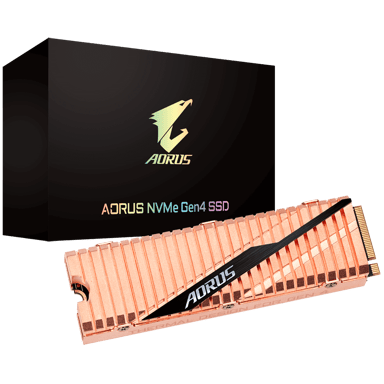 Gigabyte AORUS Gen4 SSD avec Radiateur cuivre - 500 Go M.2 PCIe 4.0 NVMe