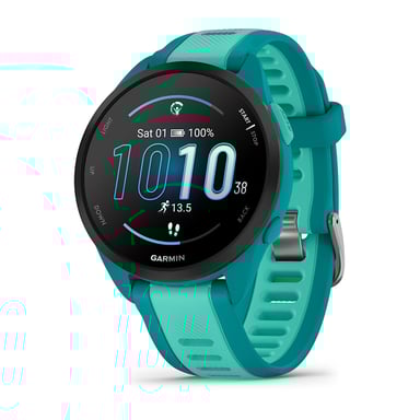 Garmin Forerunner 165 Music 3,05 cm (1.2'') AMOLED 43 mm Numérique 390 x 390 pixels Écran tactile Turquoise GPS (satellite)