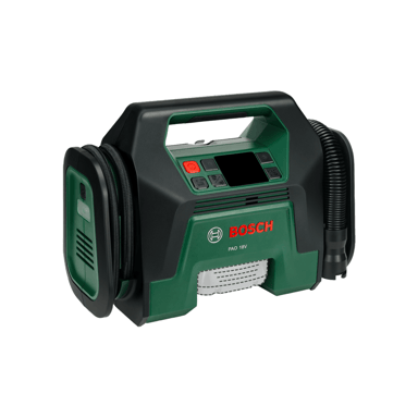 Compressore d'aria senza fili Bosch PAO 18V 10,3 bar 400 l/min LED Verde/Nero