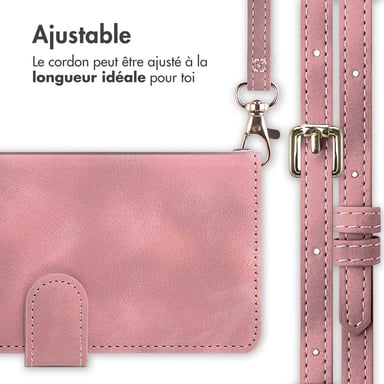 imoshion Etui de télephone portefeuille avec cordon pour Samsung Galaxy A55 - Rose