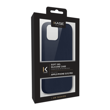 Coque en Gel de Silicone Doux pour iPhone 12/12 Pro, Bleu Oxford