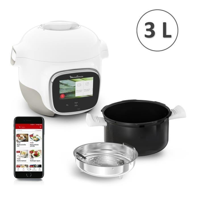 Multicuiseur Moulinex Cookeo Touch Mini CE922110 – 3 L, 900 W, WiFi, Recettes Illimitées - vue 5