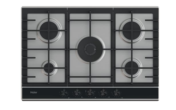 Haier Series 4 HAHG7W5XH Acero inoxidable Integrado 74,5 cm Gas 5 zona(s)