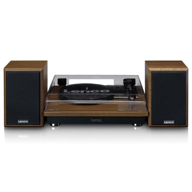 Lenco LS-100WD tocadisco Tocadiscos de tracción por correa Negro, Roble Automático