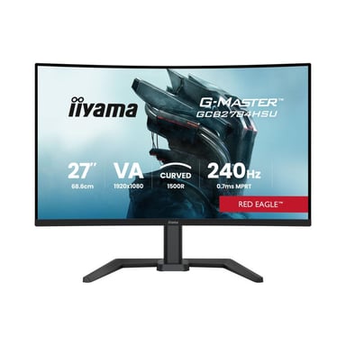 Écran PC incurvé iiyama G-MASTER GCB2784HSU-B1 27'' 240 Hz VA Full HD (1920 x 1080) FreeSync Premium HDR10 Haut-parleurs USB 2.0 hub Noir