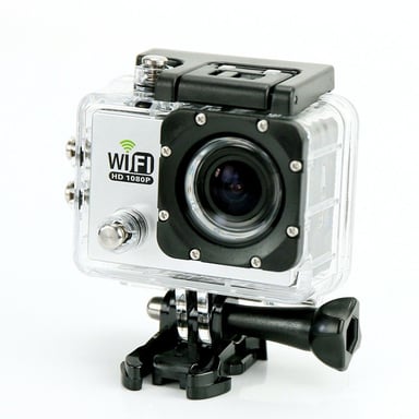 Camera Embarquée Sports Wi-Fi LCD Caisson Étanche Waterproof 12 Mp HD Blanc 64Go YONIS