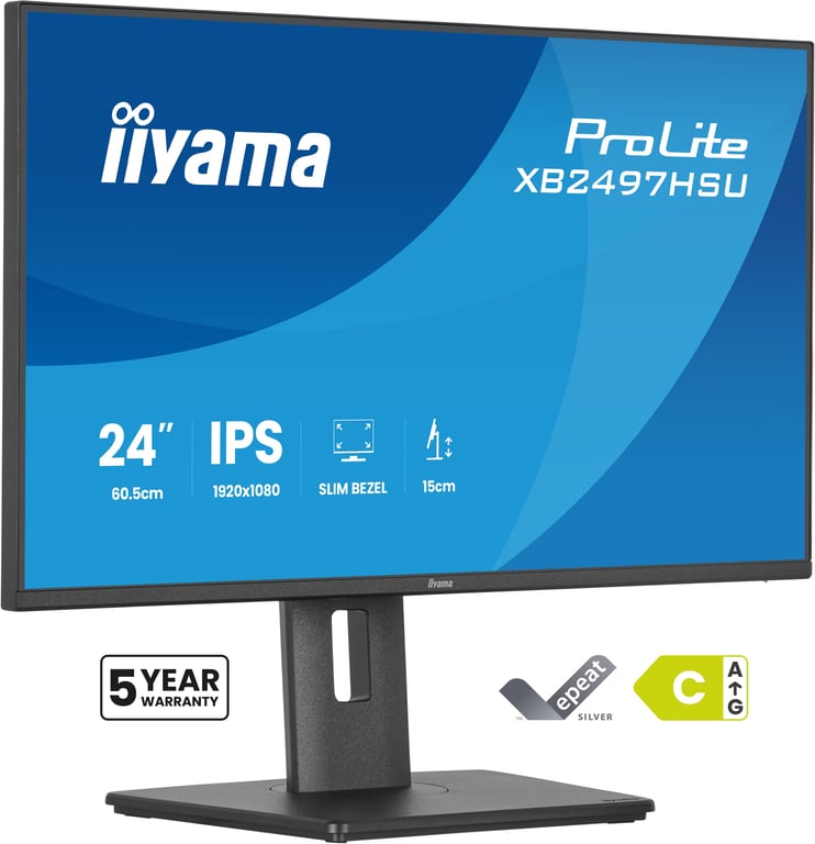 iiyama ProLite XB2497HSU-B1 écran plat de PC 60,5 cm (23.8 ) 1920 x 1080 pixels Full HD LED Noir - Neuf