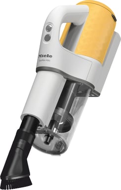 Miele Duoflex HX1 Aspiradora escoba 2 en 1 Batería Secar Filtro higiénico Sin bolsa Blanco, Amarillo 2,5 Ah
