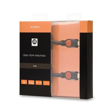 HDMI 1.4 M/M - Cable HD de alta velocidad de 3 m - Enchufes dorados