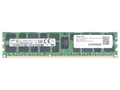 2-Power MEM8753B módulo de memoria 16 GB 1 x 16 GB DDR3L ECC