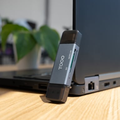 Lector de Tarjetas Externo TooQ TQR-3001G- USB 3.0 y USB Tipo-C