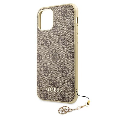 Custodia Guess per iPhone 11 marrone 4G Charms Collection